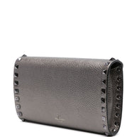 Valentino Garavani Leather Rockstud Mini Bag With Strap