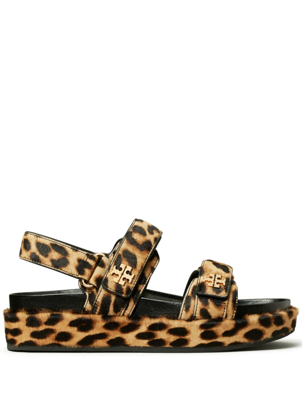 Tory Burch Kira Leopard Sport Sandals Brown