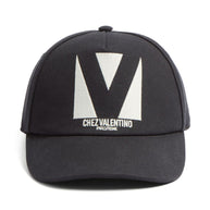 Valentino Garavani Chez Valentino Cotton Baseball Cap - Black