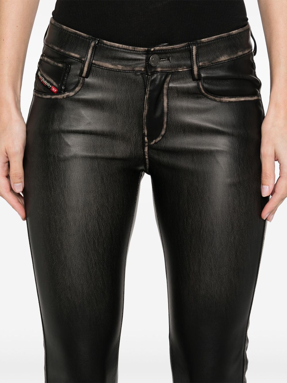 Diesel Eco Leather Pants Black