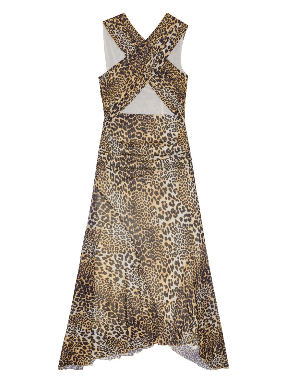 GANNI Leopard Midi Dress