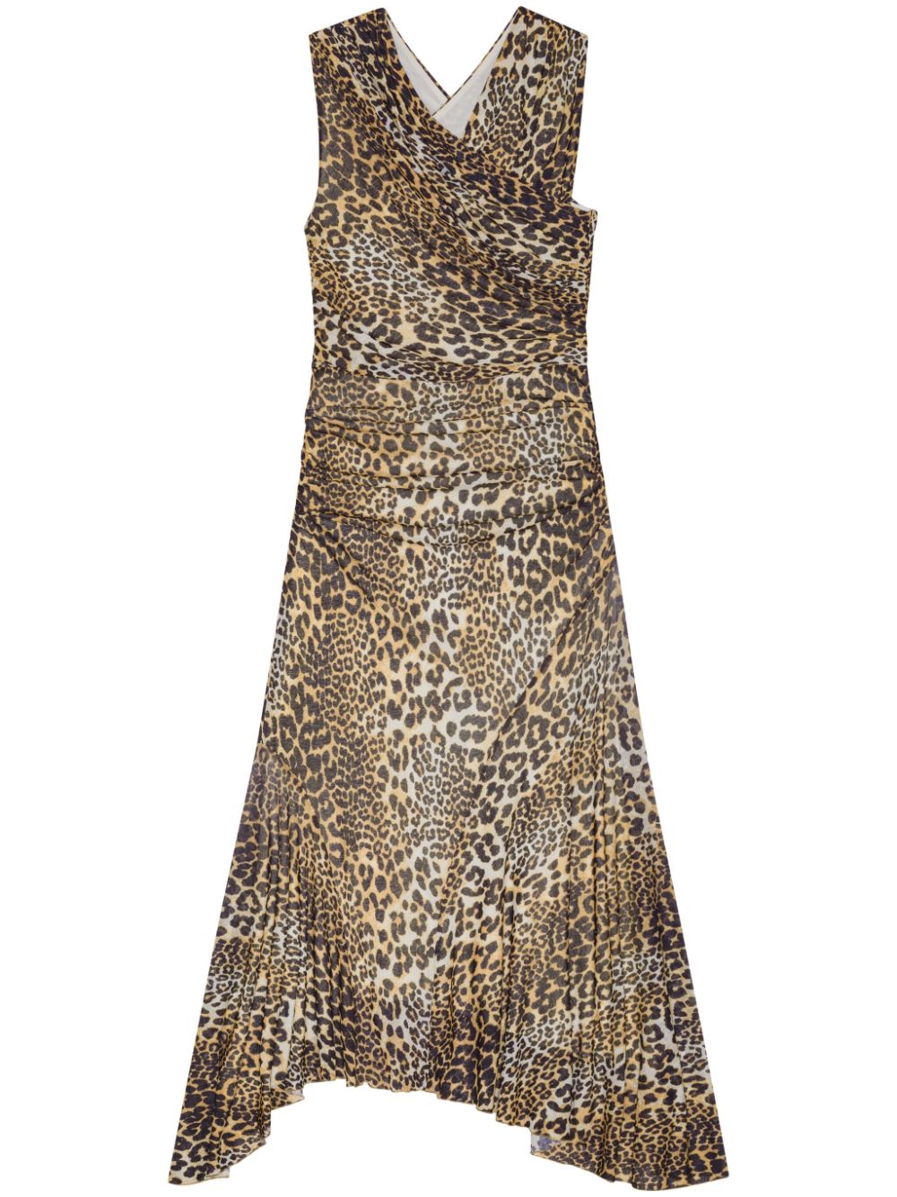 GANNI Leopard Midi Dress