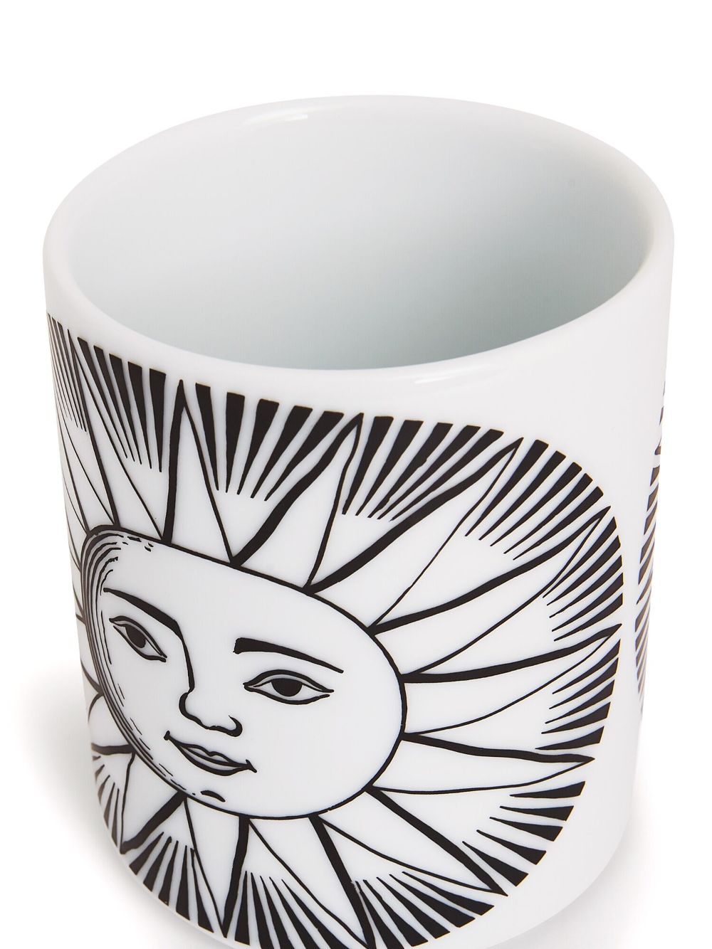 Fornasetti Porcelain Pencil Holder In White