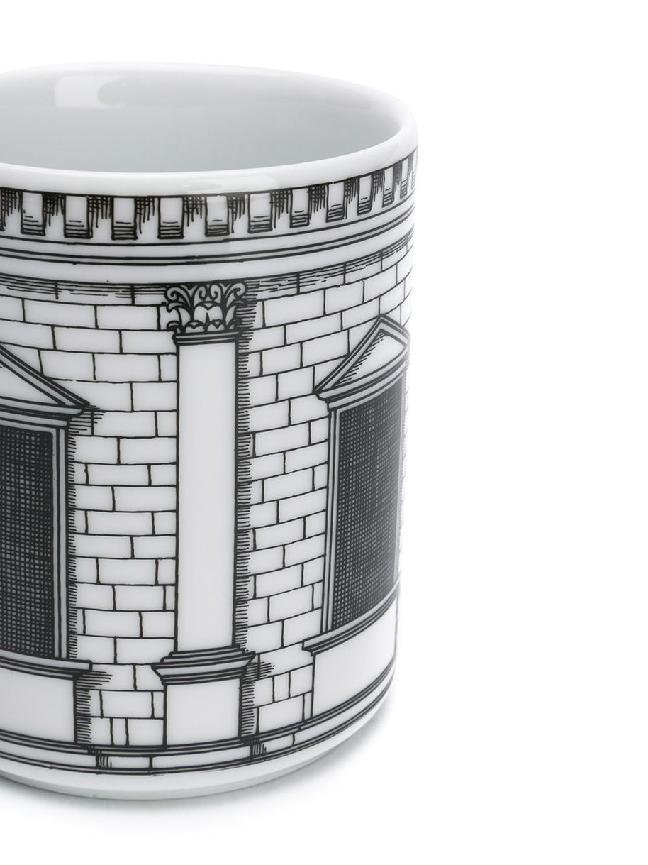 Fornasetti Porcelain Pencil Holder In White