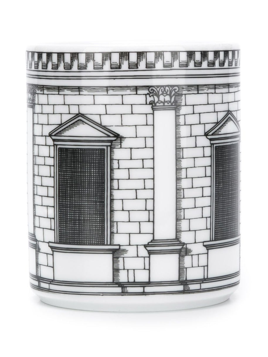 Fornasetti Porcelain Pencil Holder In White