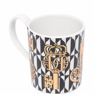 Fornasetti Porcelain Ancient Golden Keys Cup
