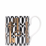 Fornasetti Porcelain Ancient Golden Keys Cup