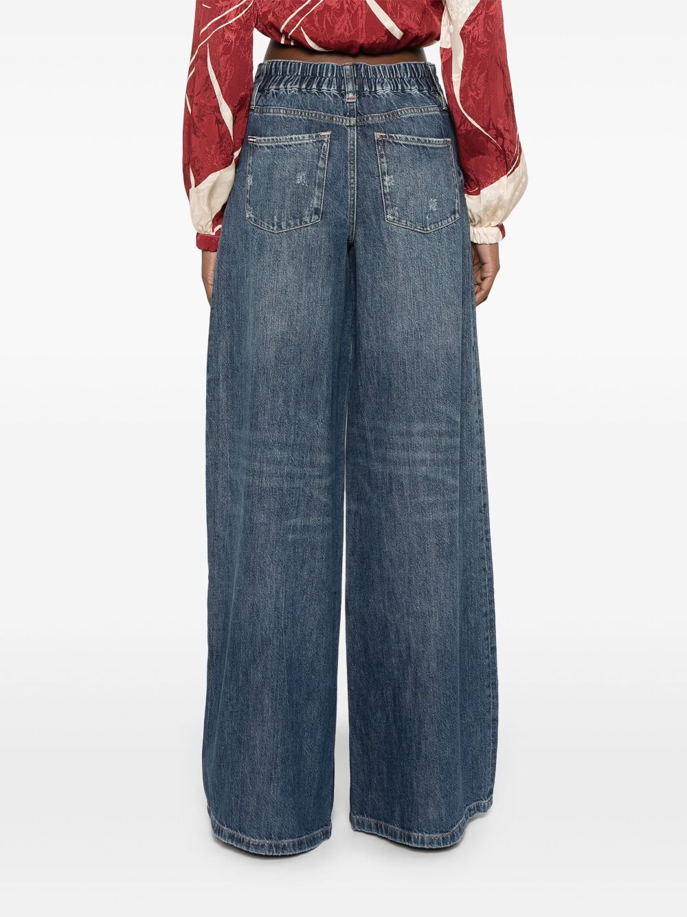 Alice + Olivia Branson Baggy Jeans Blue