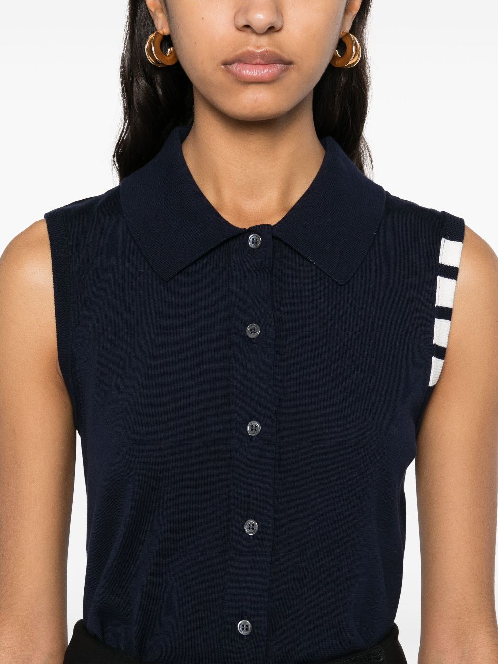 Thom Browne Sleeveless Top Blue