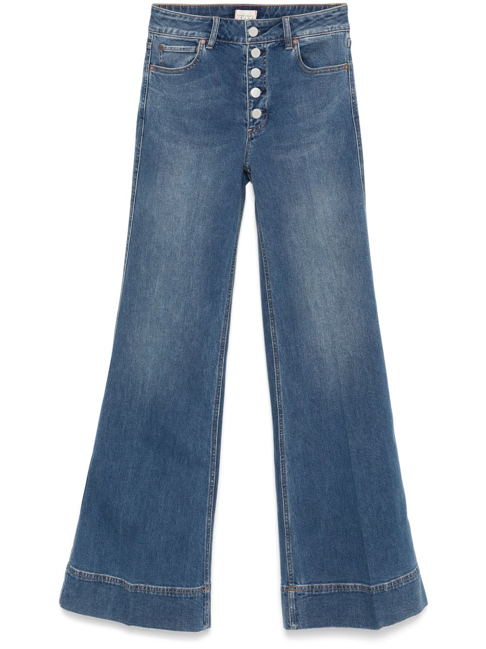 Alice + Olivia Missa Exposed Button Jeans Blue