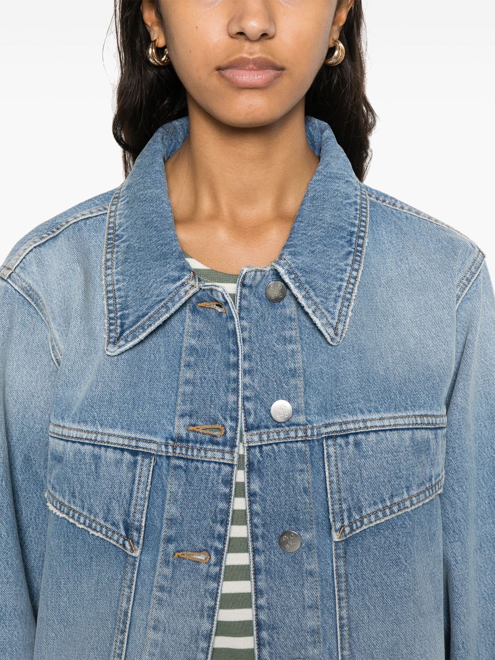 Closed Denim Jacket Clear Blue