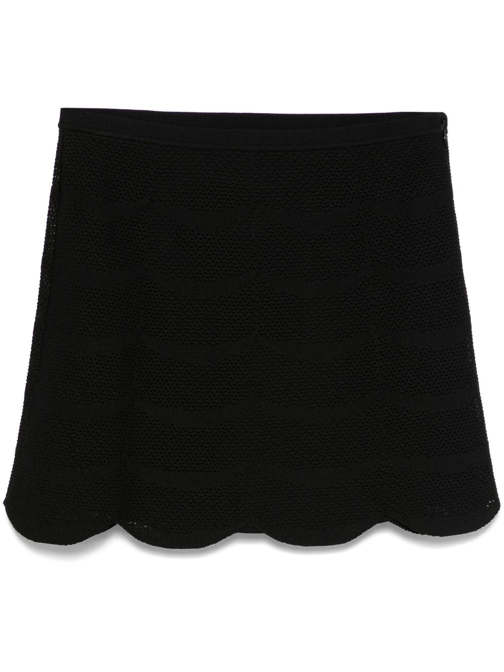 Tom Ford Scalloped Hem Mini Skirt in Black