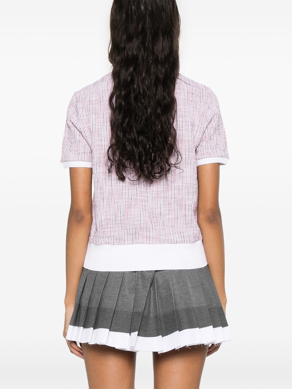 Thom Browne Short Sleeved Cotton Top