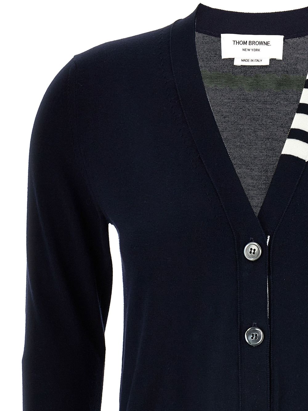 Thom Browne 4-Bar Cotton Cardigan