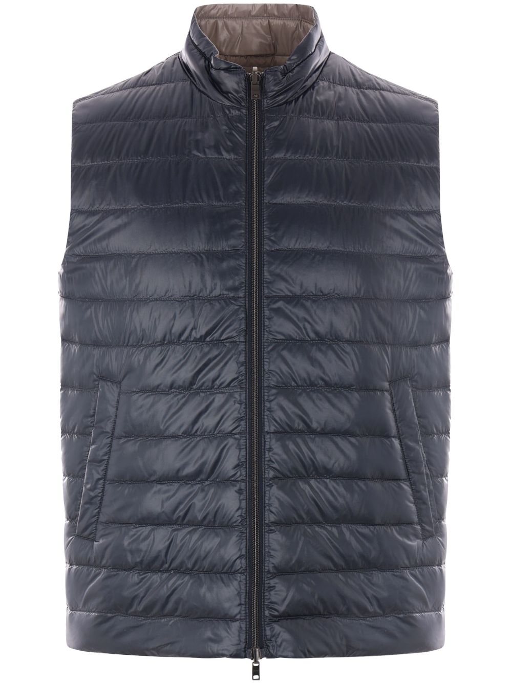 Herno Navy Blue Quilted Vest