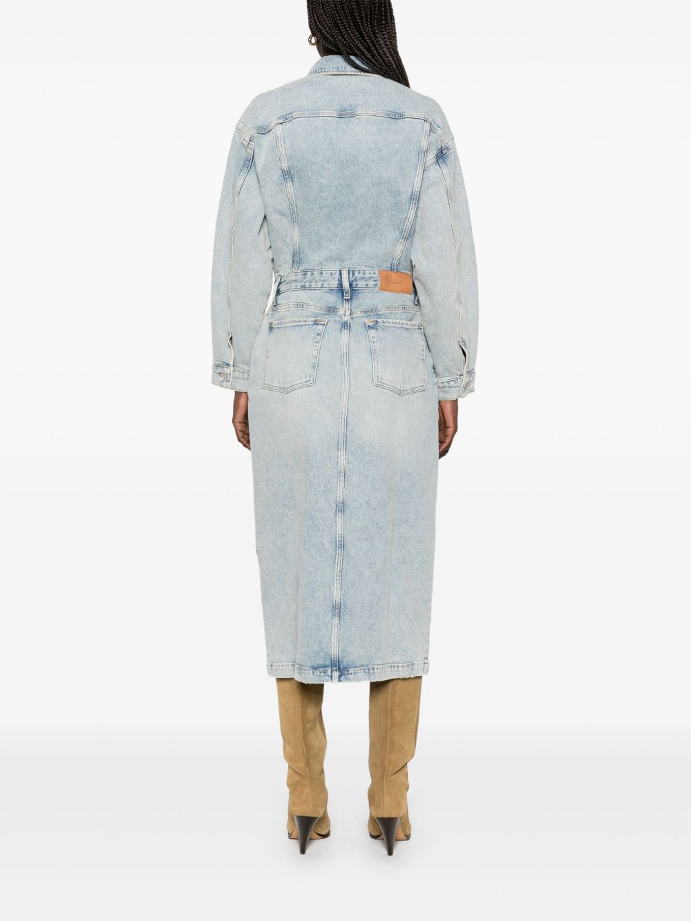 Seven Denim Midi Dress Clear Blue