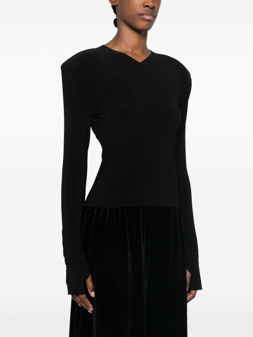 Norma Kamali Long Sleeved Top With Shoulder Pads