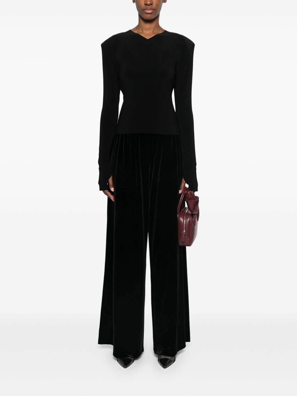 Norma Kamali Long Sleeved Top With Shoulder Pads