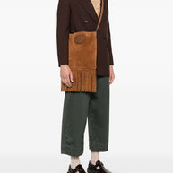Valentino Garavani Nellcote Suede Leather Crossbody Bag - Leather Brown