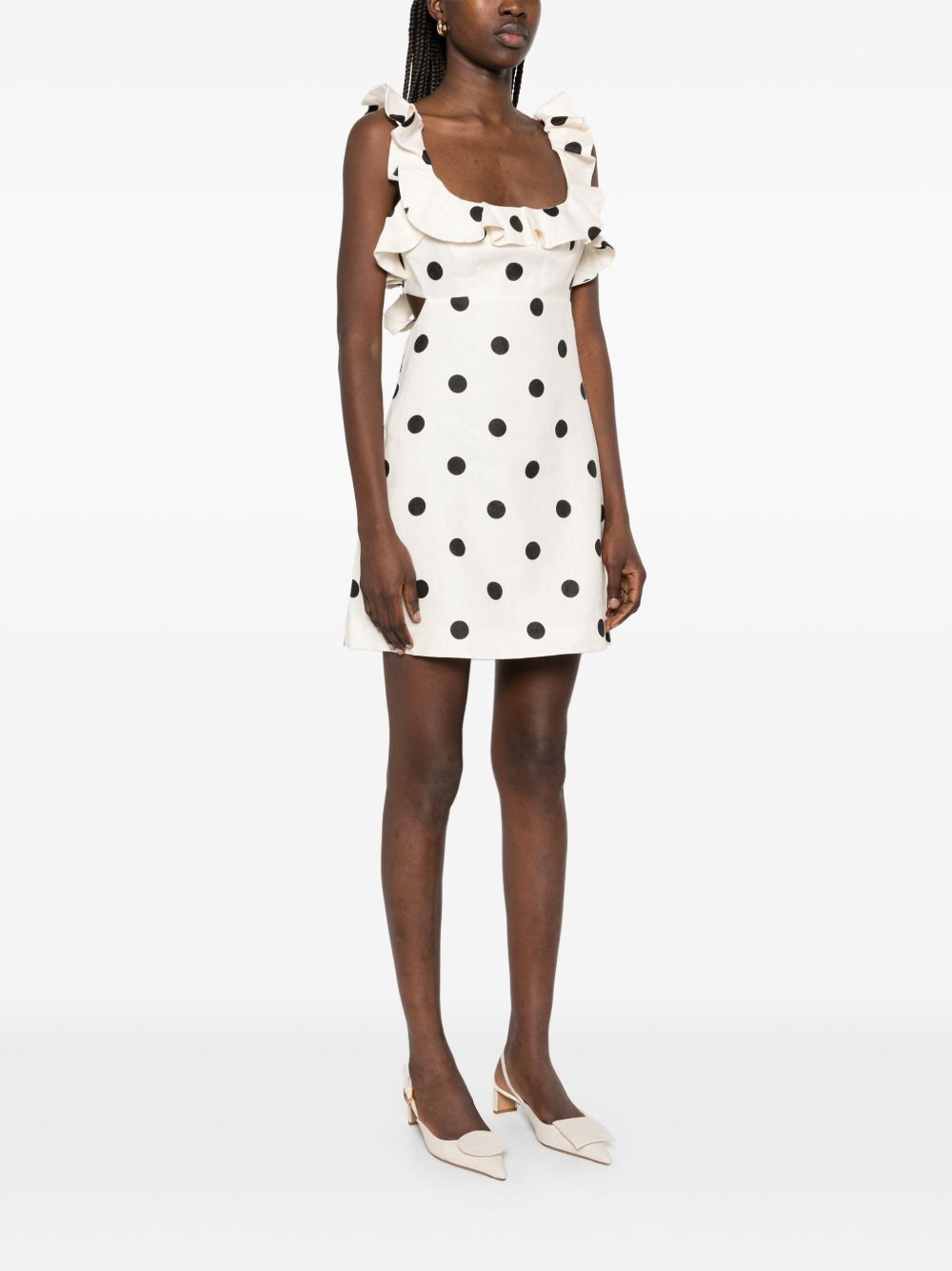 Zimmermann Crush Polka Dot Linen Dress