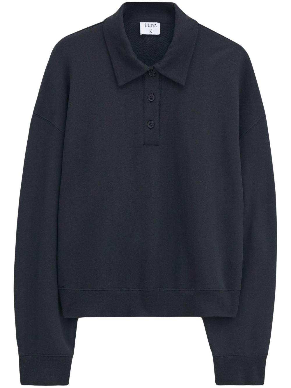 FILIPPA K Cotton Blend Polo Shirt Black