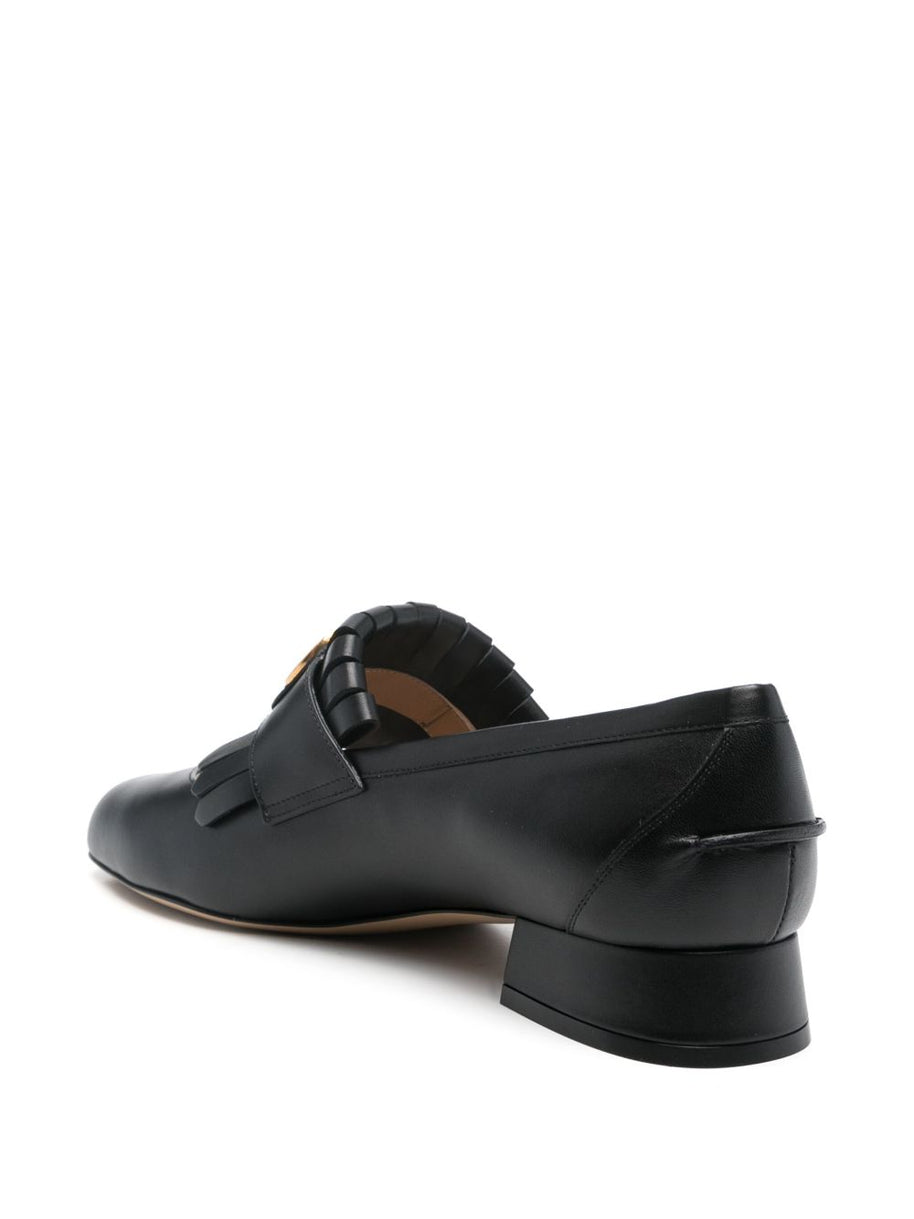 Valentino Garavani VLogo Signature Leather Loafers - Black