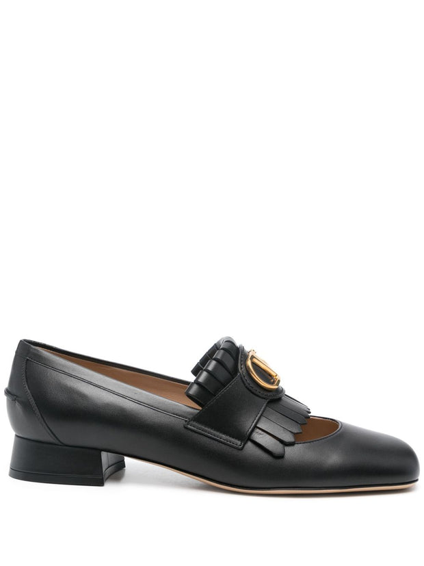 Valentino Garavani VLogo Signature Leather Loafers - Black