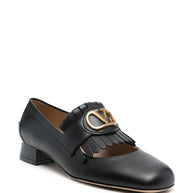 Valentino Garavani VLogo Signature Leather Loafers - Black