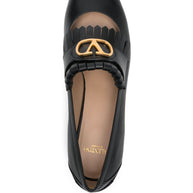 Valentino Garavani VLogo Signature Leather Loafers - Black