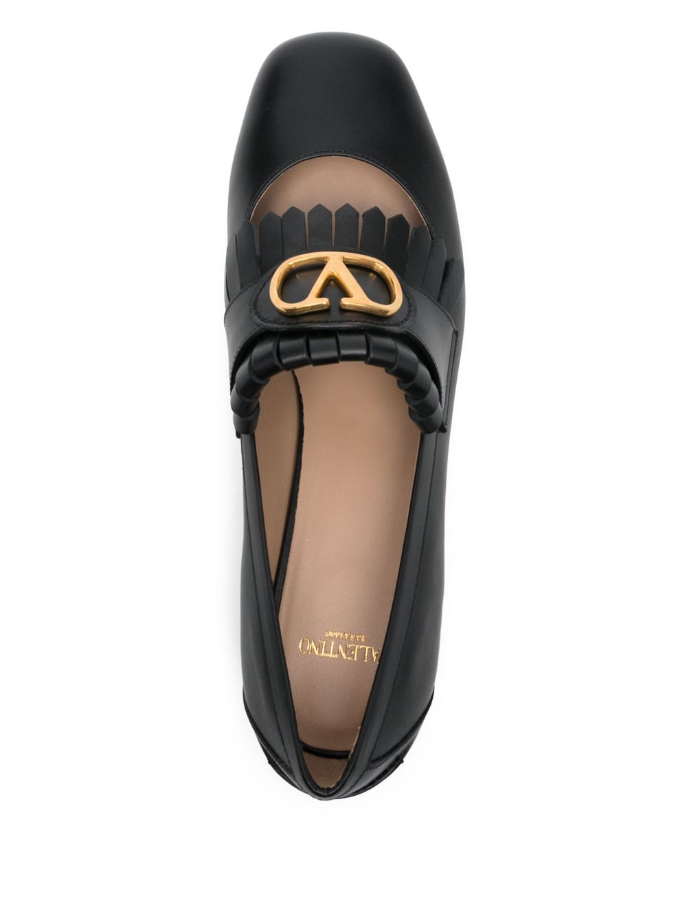 Valentino Garavani VLogo Signature Leather Loafers - Black