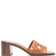 Valentino Garavani Plaster Caster Leather Mules - Leather Brown