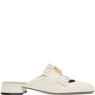 Valentino Garavani  VLogo Signature Leather Mules - Ivory