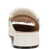Valentino Garavani  VLogo Signature Leather Mules - Ivory