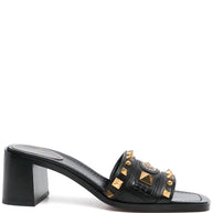Valentino Garavani Plaster Caster Leather Mules - Black