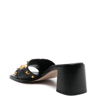 Valentino Garavani Plaster Caster Leather Mules - Black