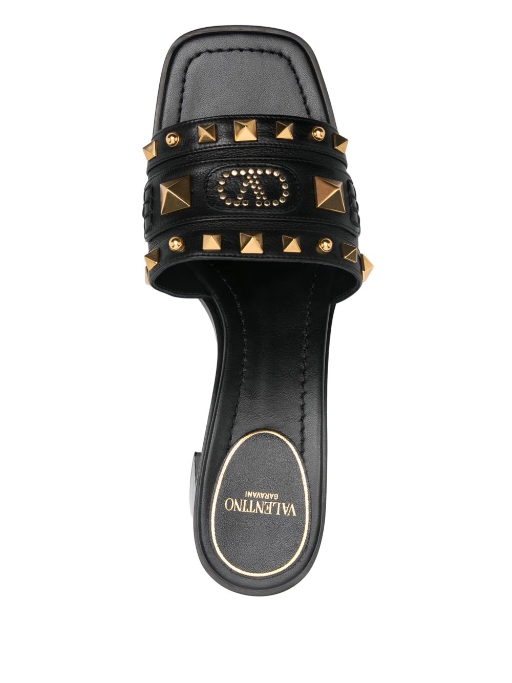 Valentino Garavani Plaster Caster Leather Mules - Black