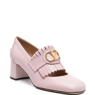 Valentino Garavani VLogo Signature Leather Loafers - Powder