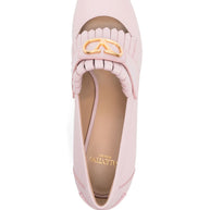 Valentino Garavani VLogo Signature Leather Loafers - Powder