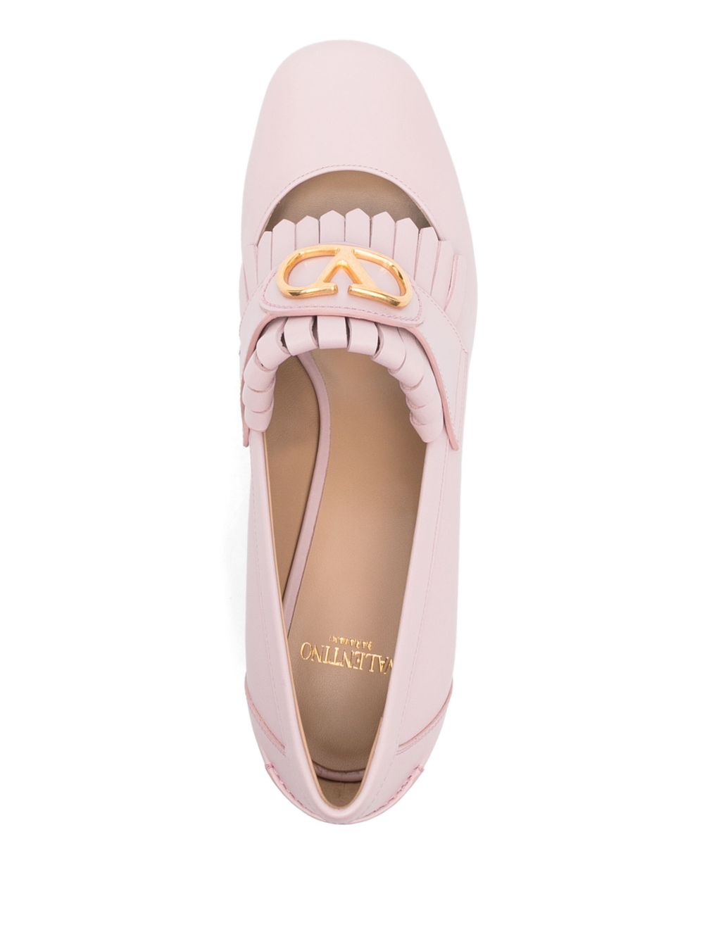 Valentino Garavani VLogo Signature Leather Loafers - Powder