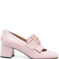 Valentino Garavani VLogo Signature Leather Loafers - Powder