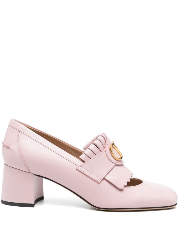 Valentino Garavani VLogo Signature Leather Loafers - Powder