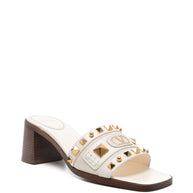 Valentino Garavani Plaster Caster Leather Mules - Ivory