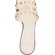 Valentino Garavani Plaster Caster Leather Mules - Ivory