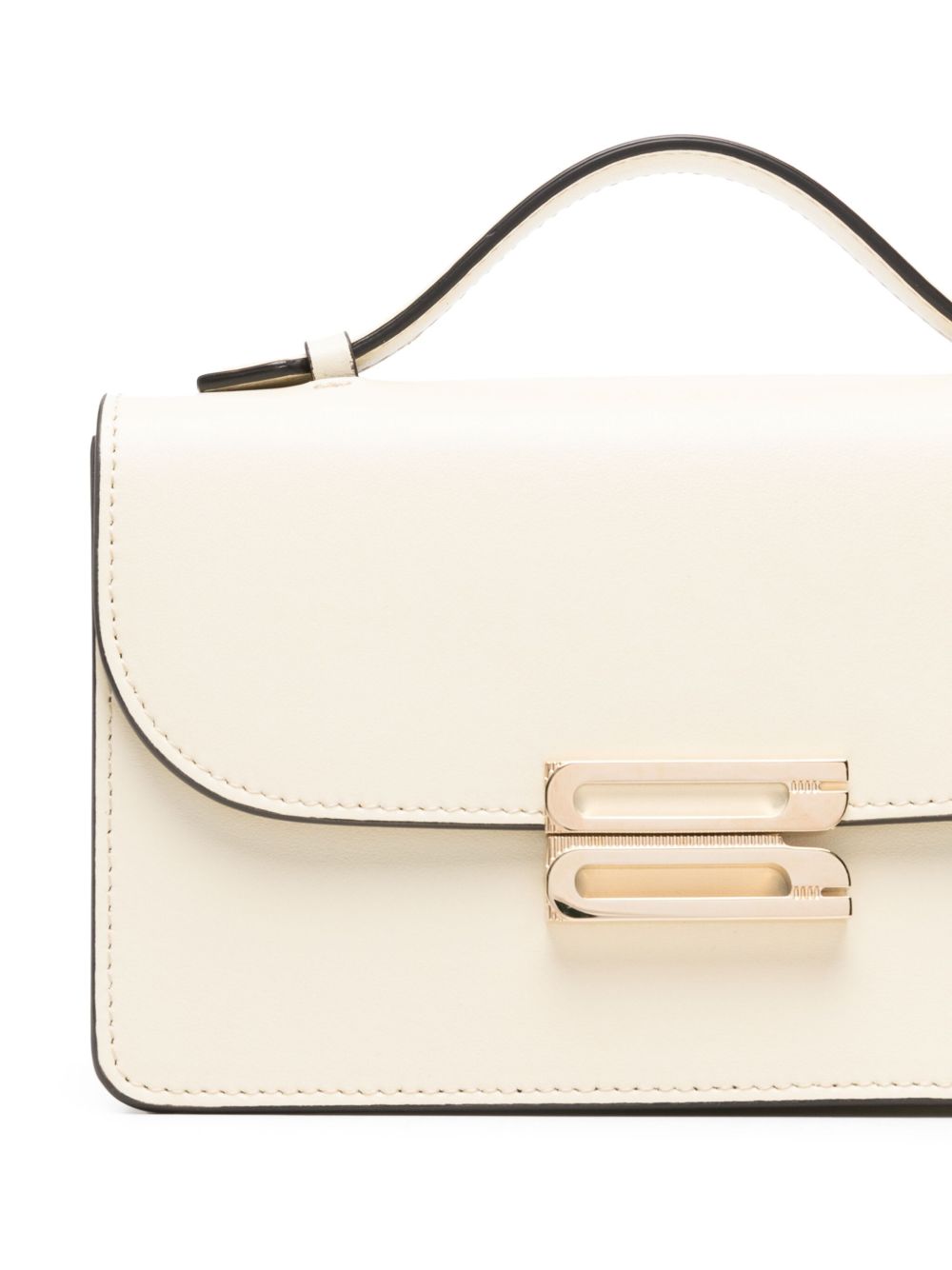 Victoria Beckham Ivory Dorian Mini Handbag With Shoulder Strap