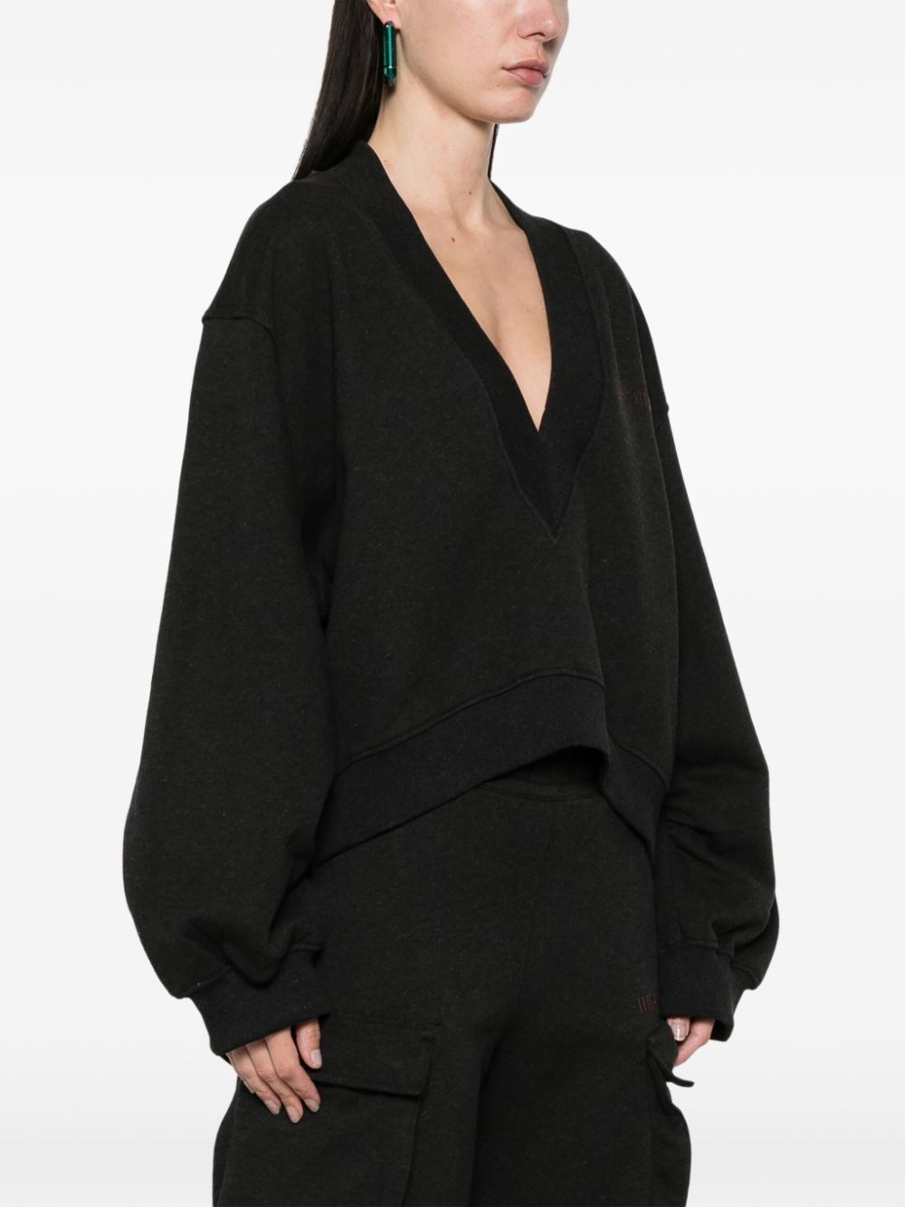 The Attico Black Fade Oversized Sweatshirt