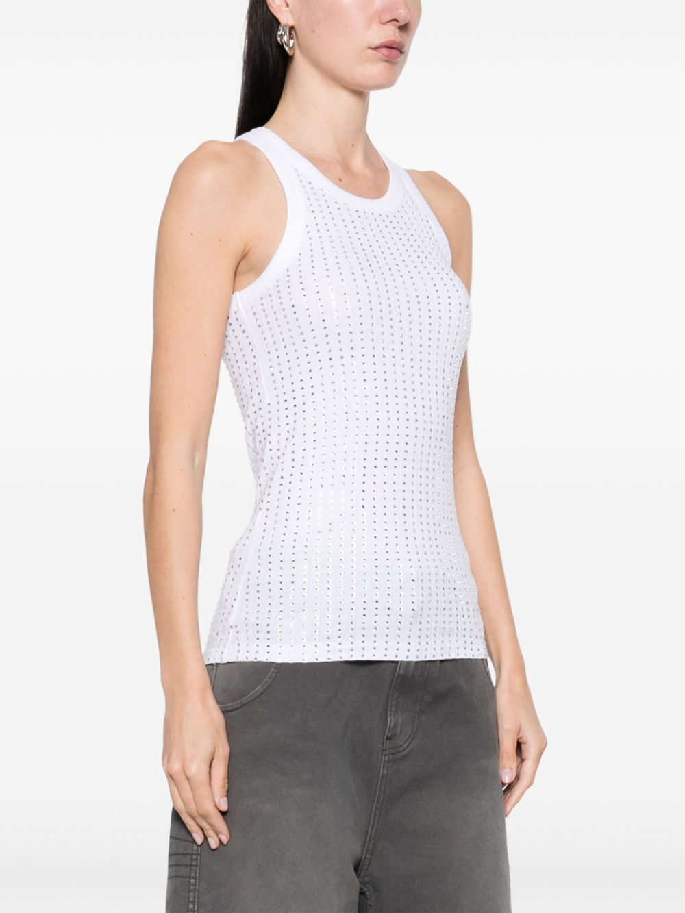 The Attico White Tank Top With Thermostrass