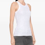 The Attico Embellished Tank Top - White