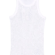 The Attico Embellished Tank Top - White