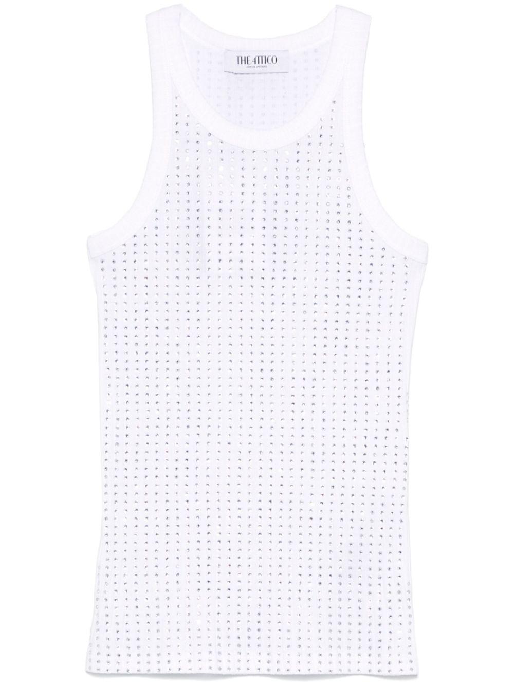 The Attico Embellished Tank Top - White