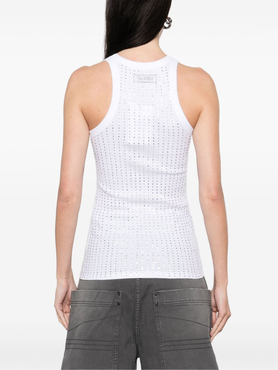 The Attico Embellished Tank Top - White